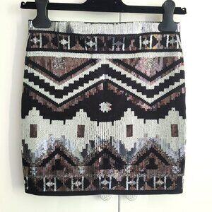 Express Sequined Mini Skirt Size XS